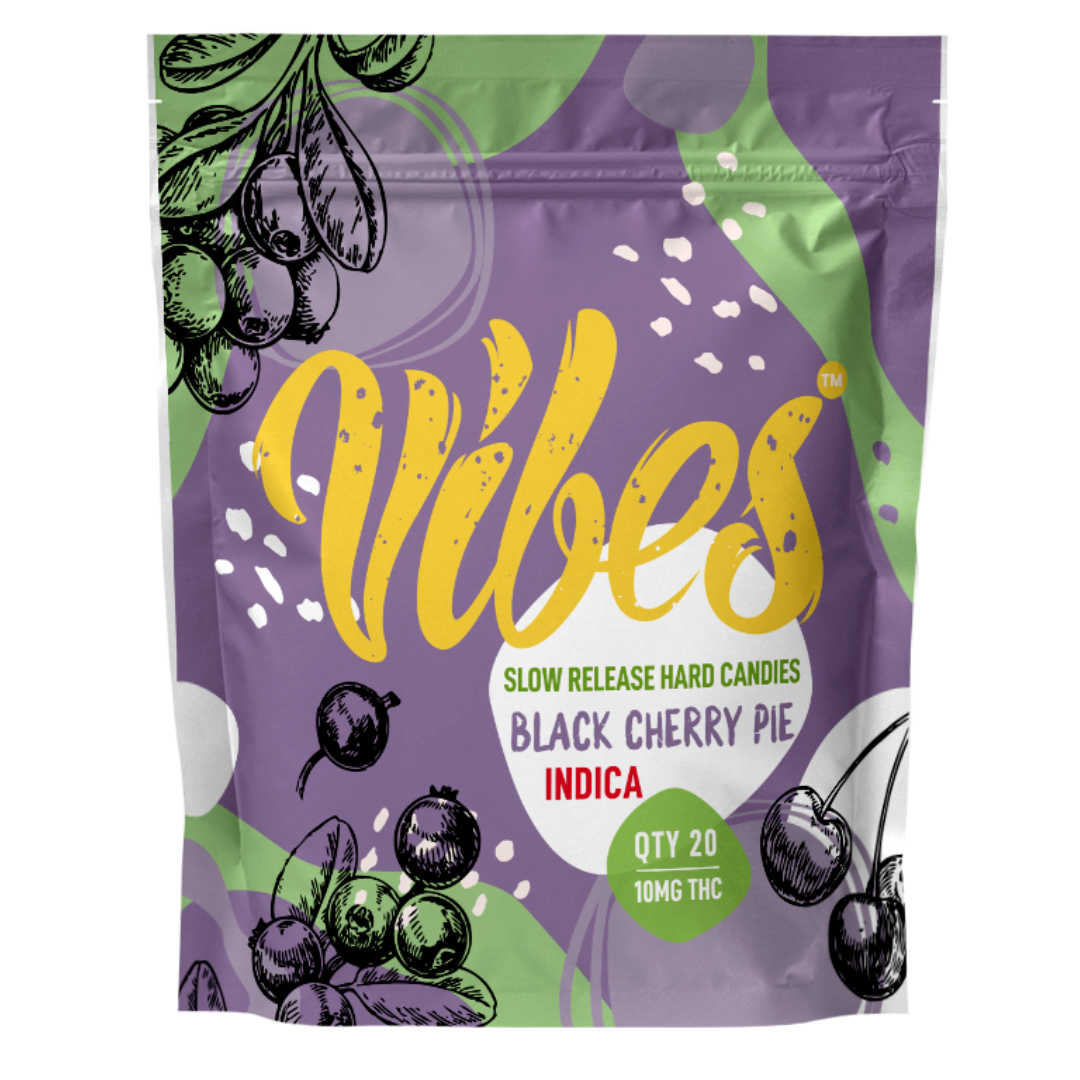 THC Hard Candy | Black Cherry | Vibes | 200mg | 20 Pack