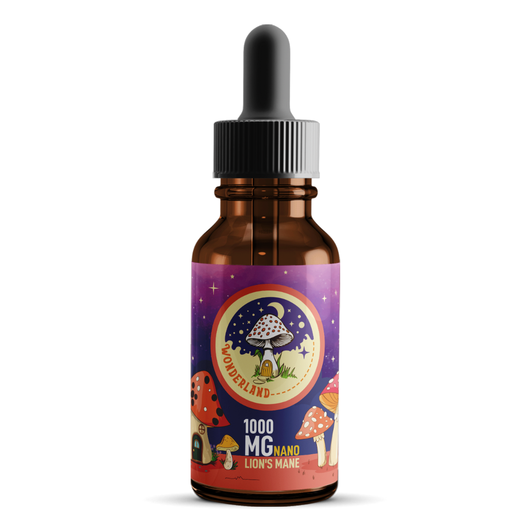 Wonderland Mushroom 1000MG Lion's Mane with Nano Technology | Drink Mixers