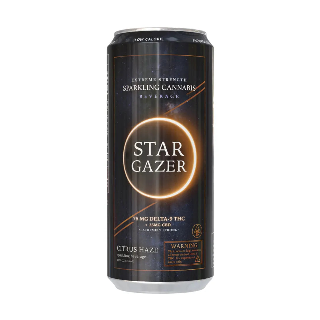 Star Gazer Extra Strength Sparkling Tea – 75mg THC & 25mg CBD (Single CAN)